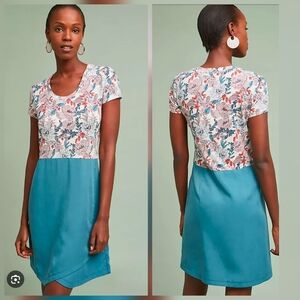 ❤️ ANTHROPOLOGIE DOLAN FLETCHER FLORAL CUPRO DRESS, LARGE